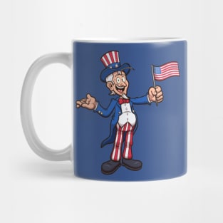 Uncle Sam With American Flag Mug